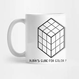 Rubik's cube for color blind Mug